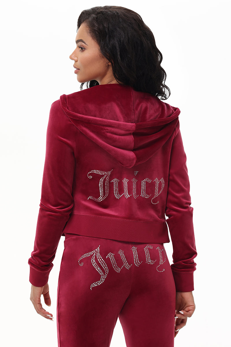 Juicy Couture Women s Classic Juicy Hoodie with Back Bling