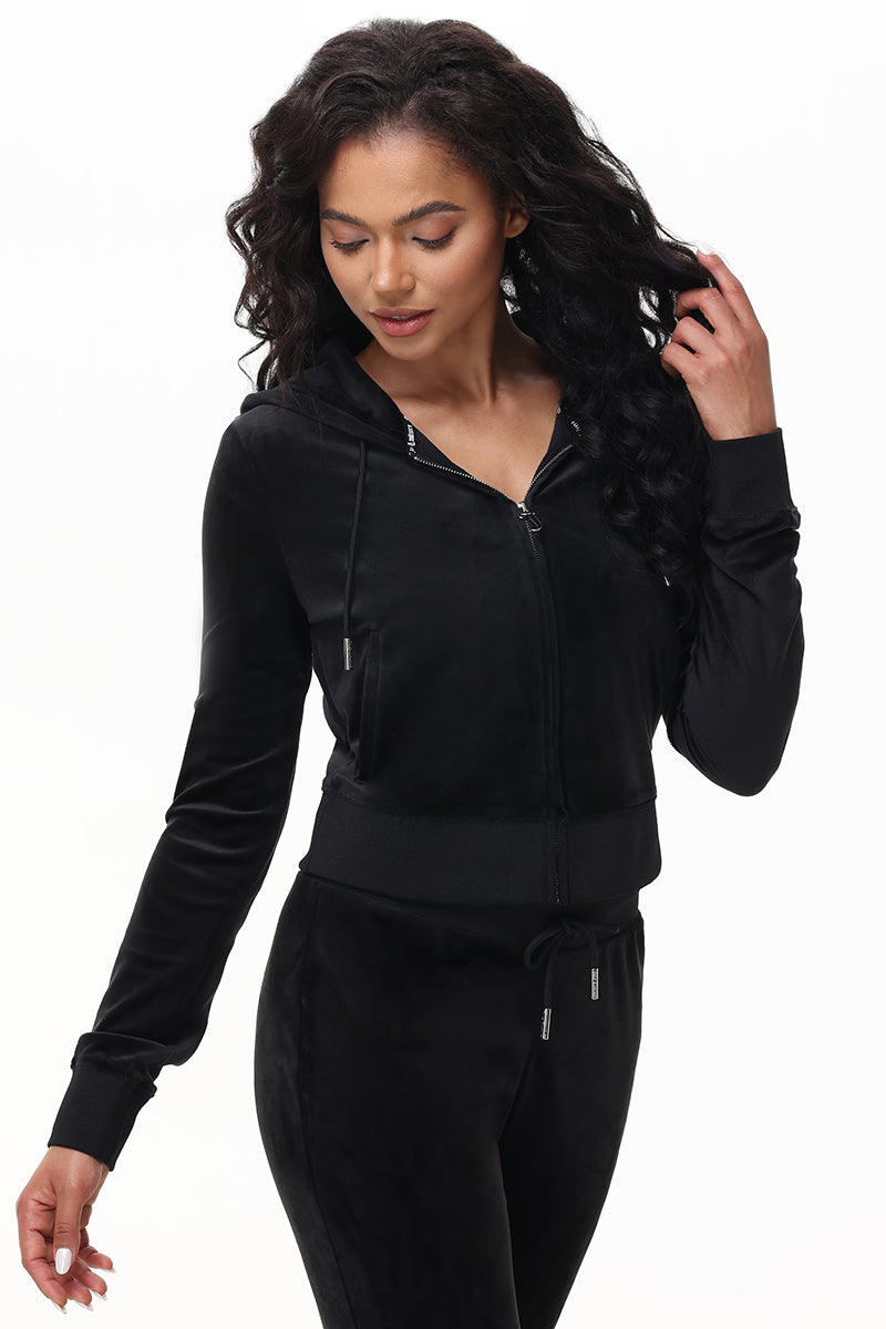 OG Big Bling Velour Hoodie - Juicy Couture