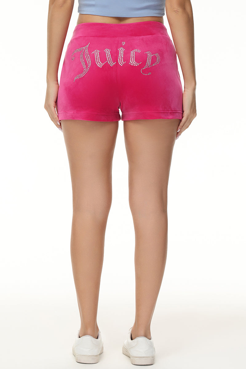Big Bling Velour Track Shorts - Juicy Couture
