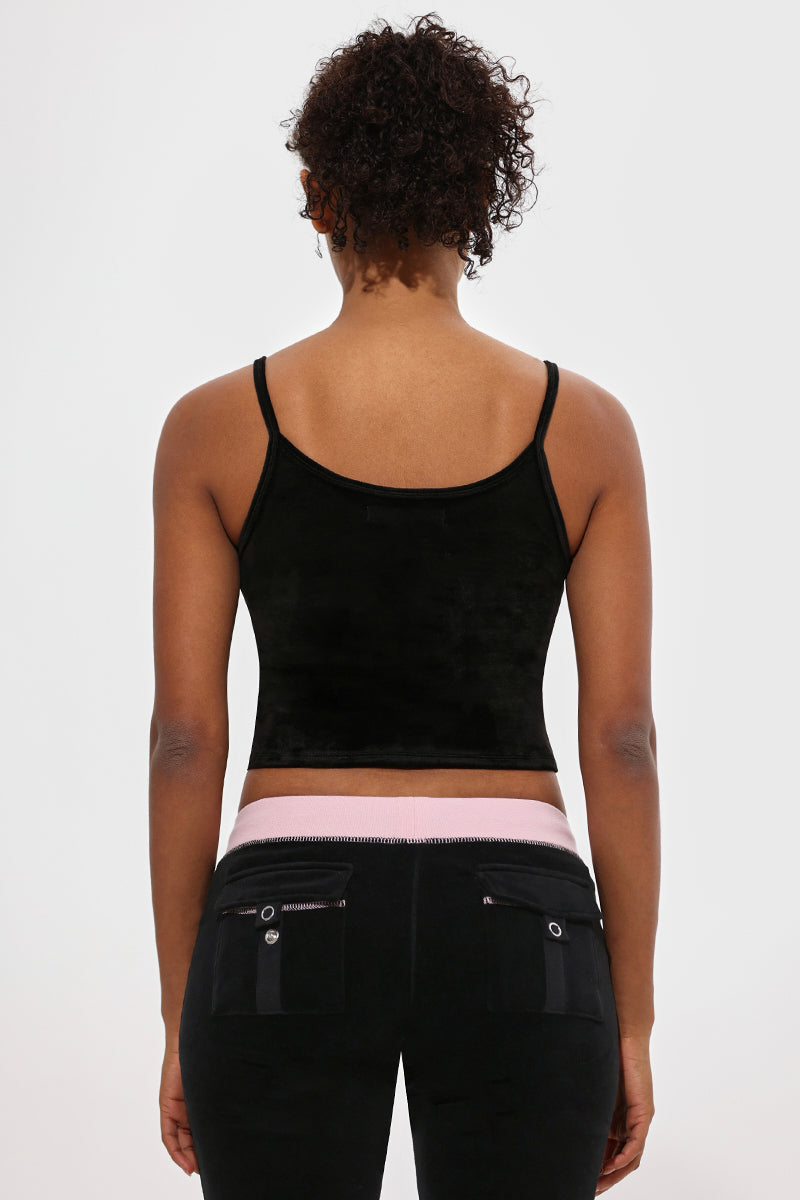 Juicy Couture  ジューシークチュールメタルロゴブラックタンクトップ Juicy Couture - Juicy Couture ジューシークチュールメタルロゴ