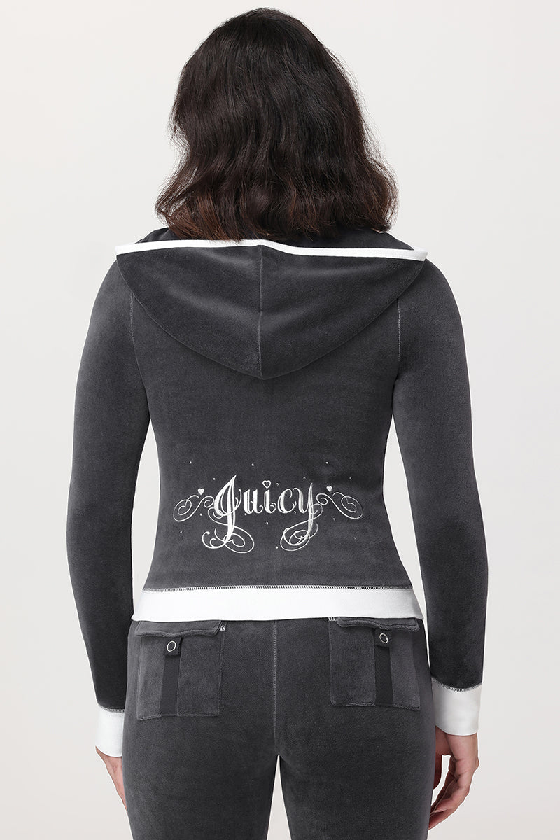 Sweetheart Cotton Velour Hoodie - Juicy Couture