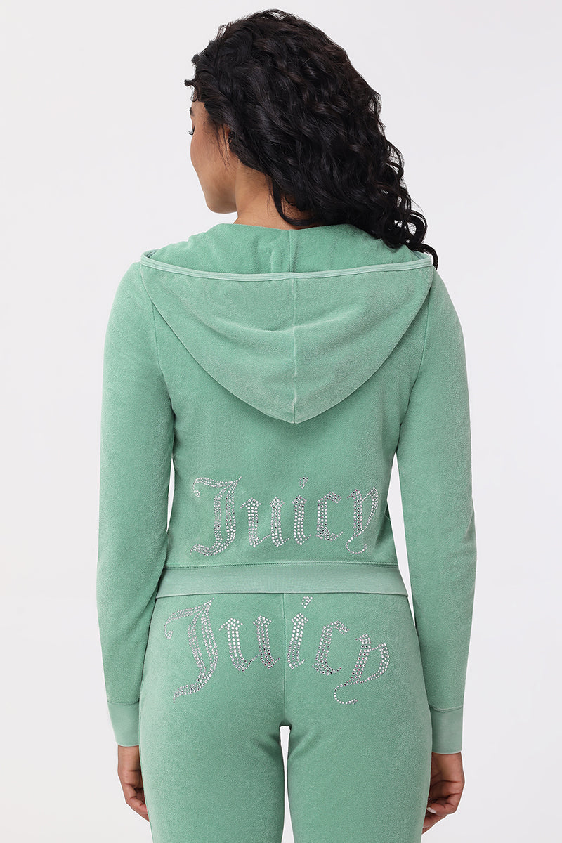 Big Bling Towel Terry Zip Hoodie Juicy Couture