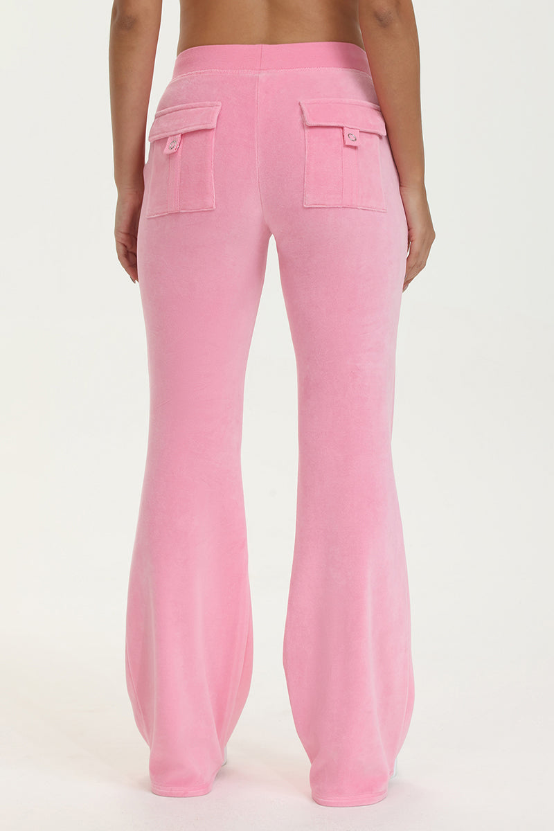 Heritage Snap Pocket Cotton Velour Pants - Juicy Couture