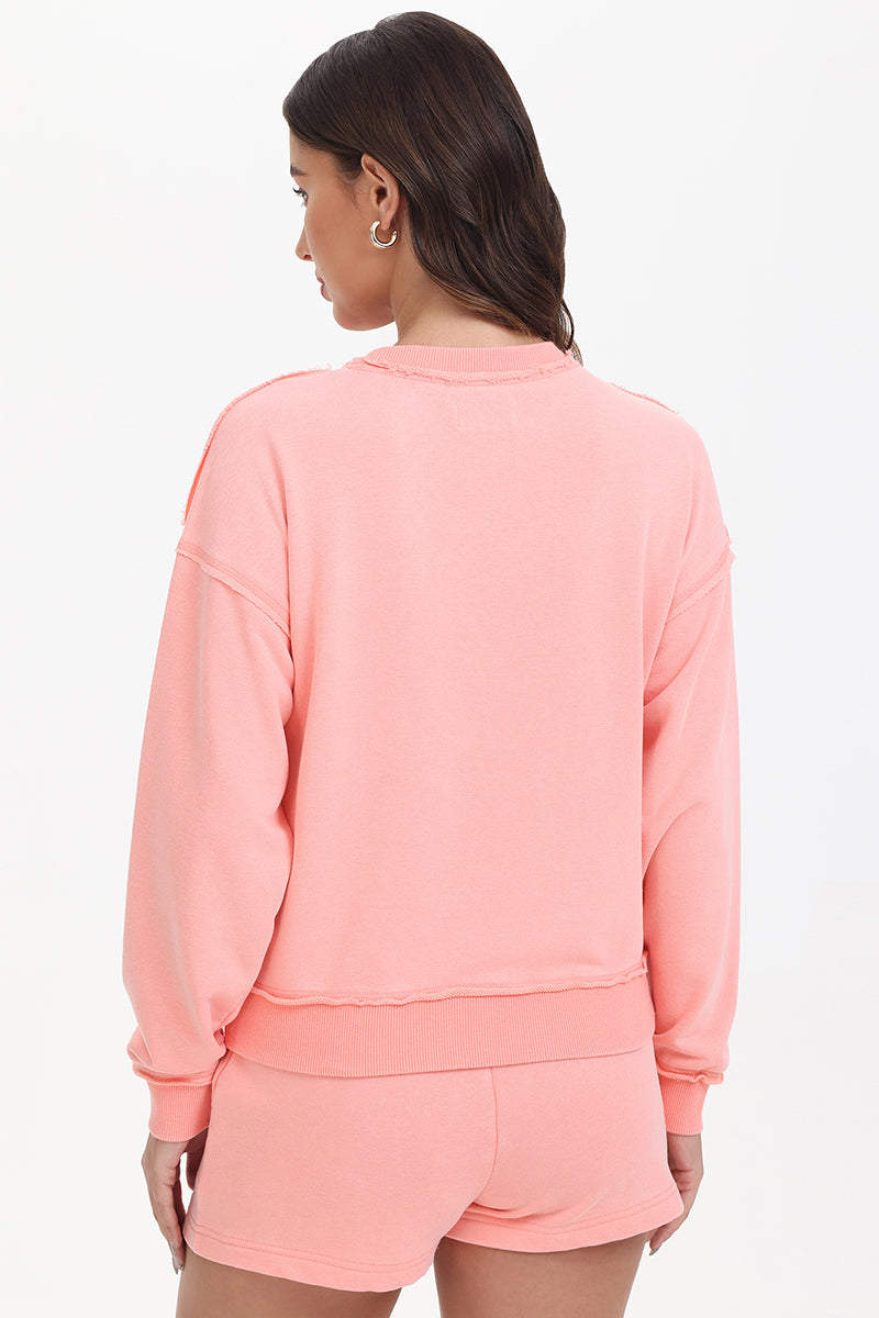 French Terry Embroidered Crewneck - Juicy Couture French Terry Embroidered Crewneck - Juicy Couture
