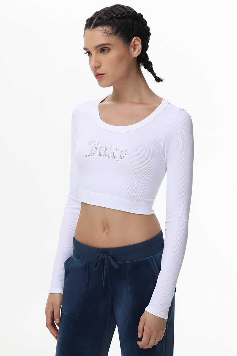 トップス juicy couture Cropped Long Sleeve Baby Tee - Juicy Couture