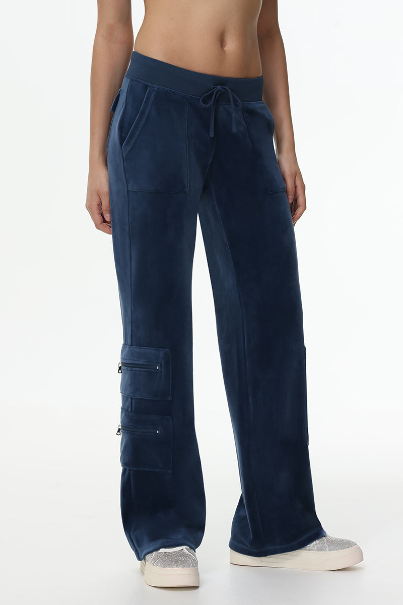 Juicy couture navy velour pants online