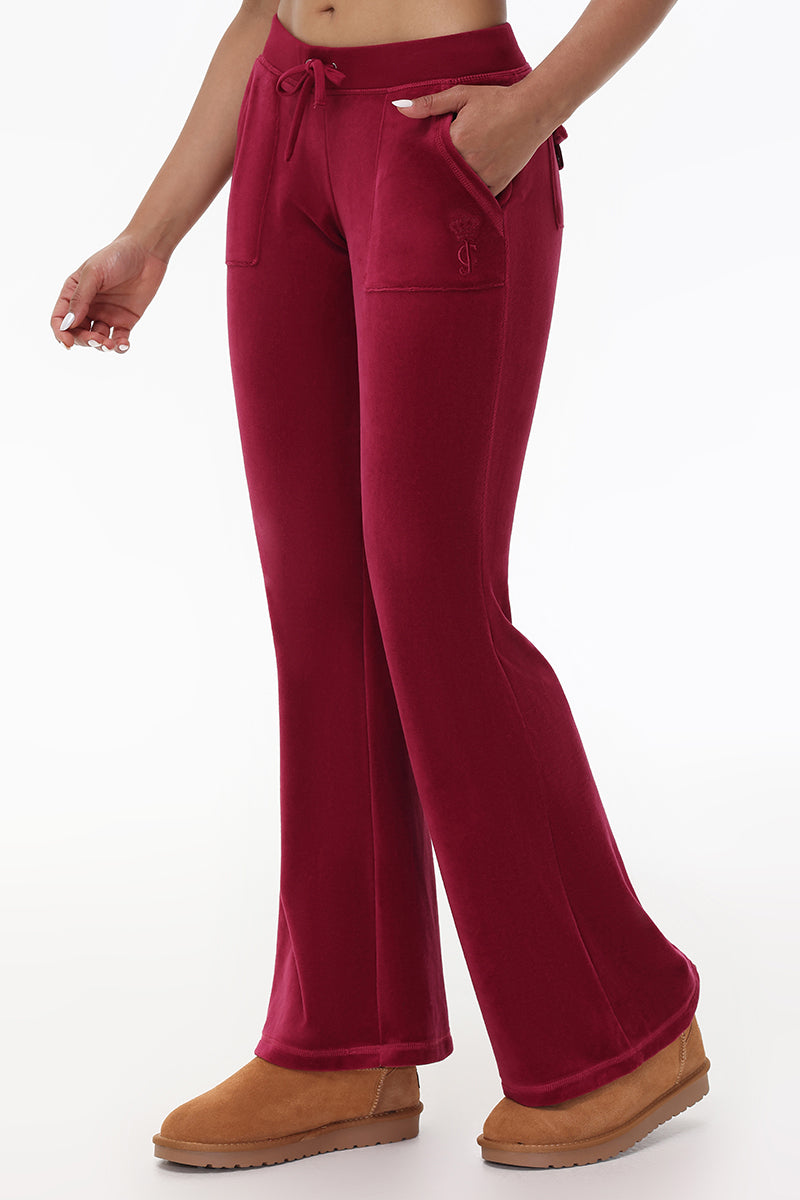 Heritage Cotton Velour Track Pants - Juicy Couture