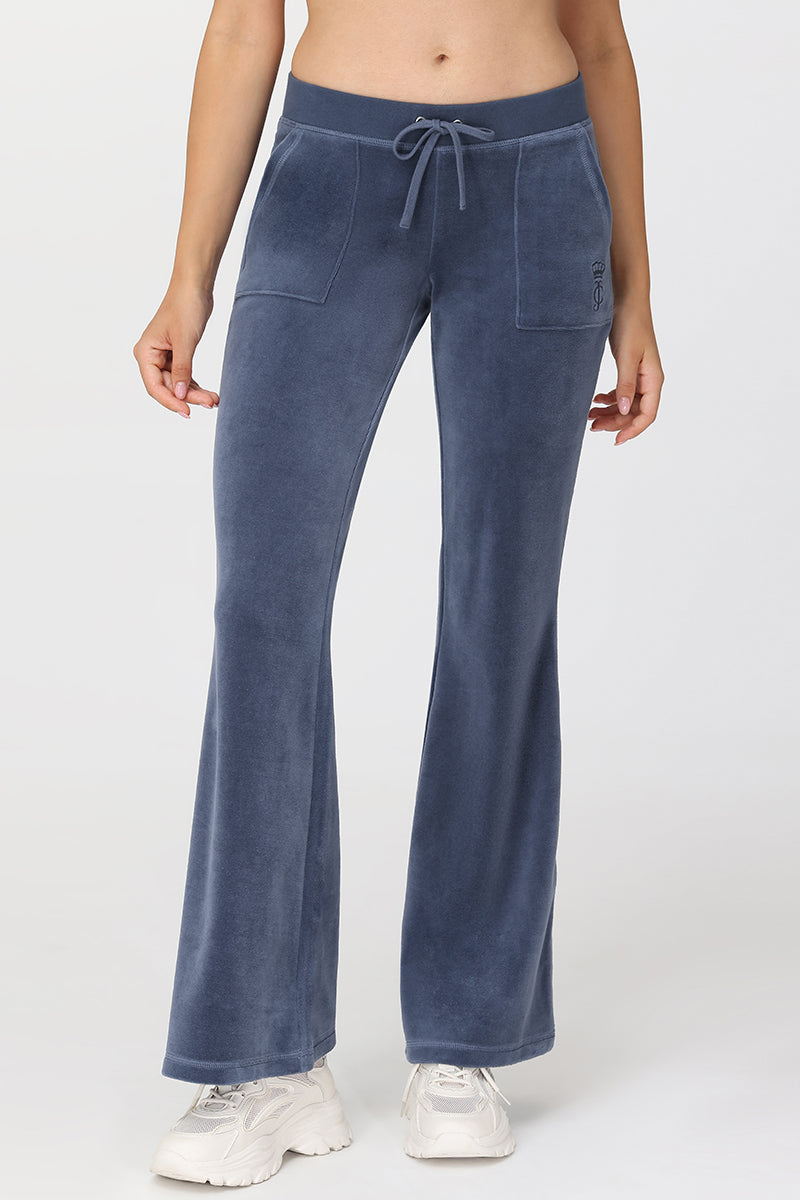 Heritage Cotton Velour Track Pants - Juicy Couture