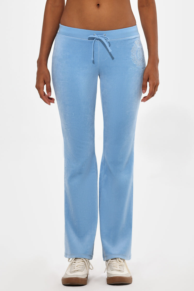 Crown Heritage Cotton Velour Pants - Juicy Couture