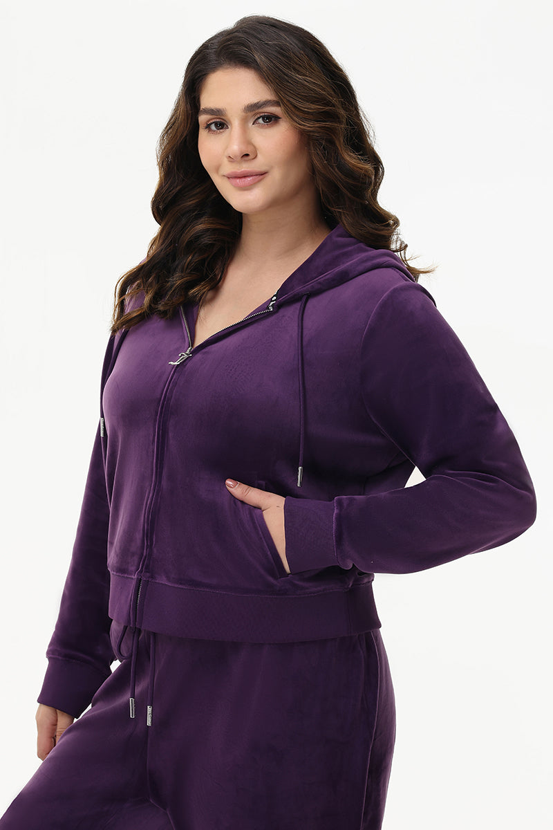 Plus size velvet hoodie hotsell