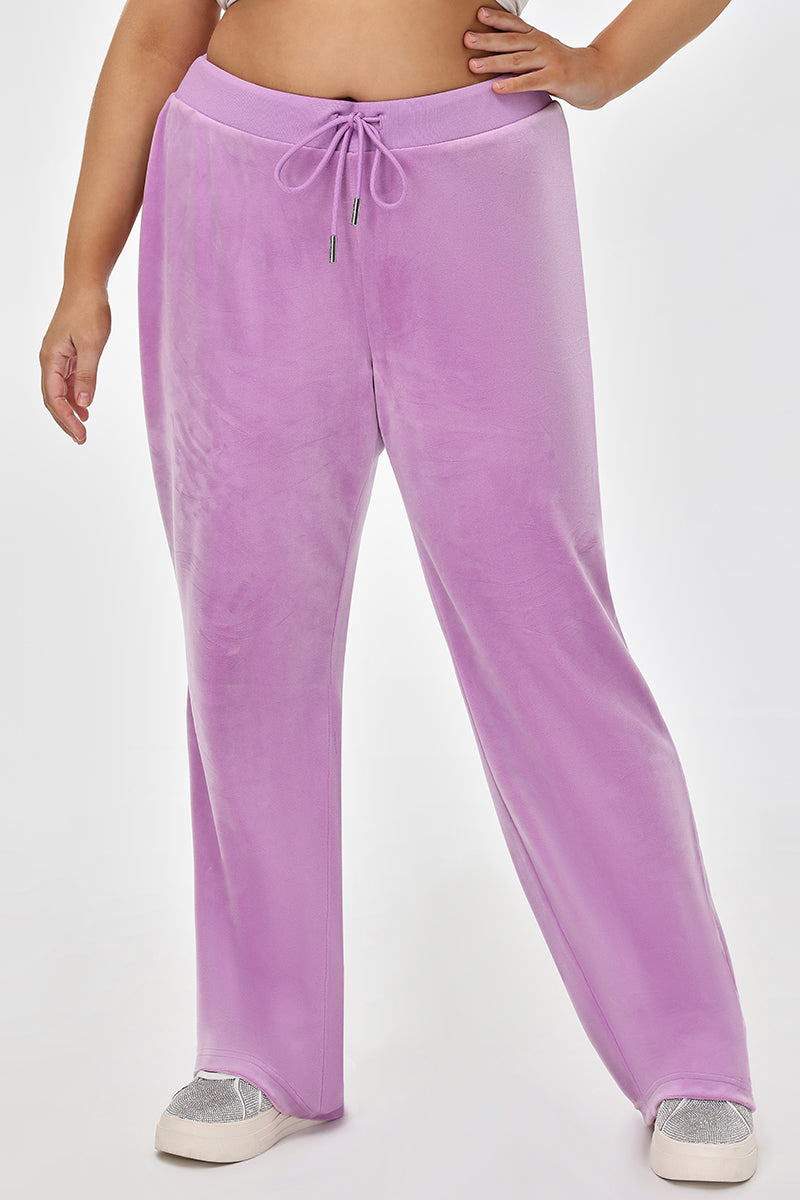 【Juicy Couture】 OG BIG BLING VELOUR Track Pants Violet 110010762_PASTELTURQUOISE_3_gr