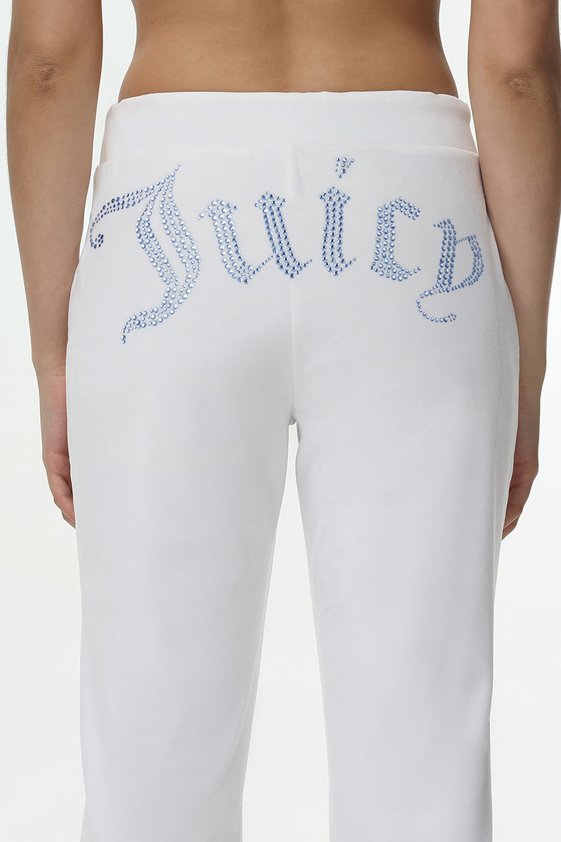 ＊韓国＊［VINVLE］Lace Track Pants 3color Technicolor Big Bling Velour Track Pants - Juicy Couture