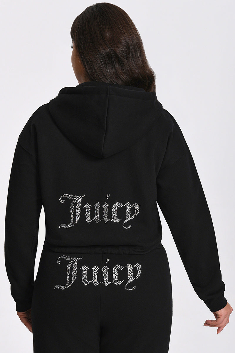 Plus-Size Juicy x Angel Reese Cropped Fleece Hoodie - Juicy Couture