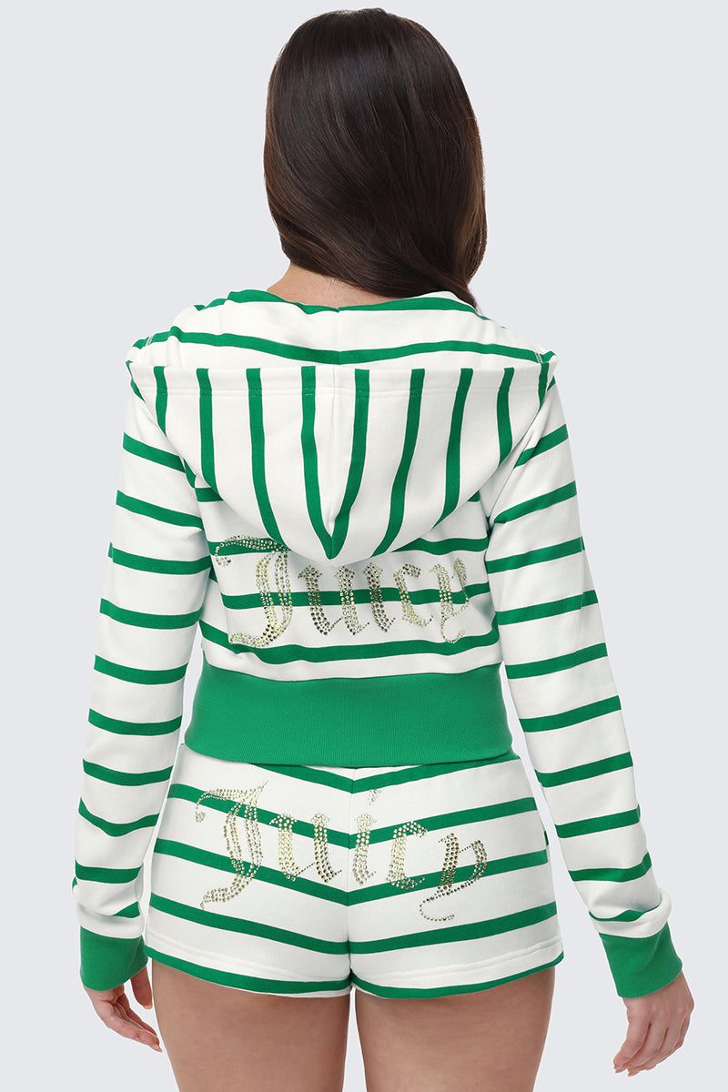 Stripe Bling Terry Hoodie – Juicy Couture