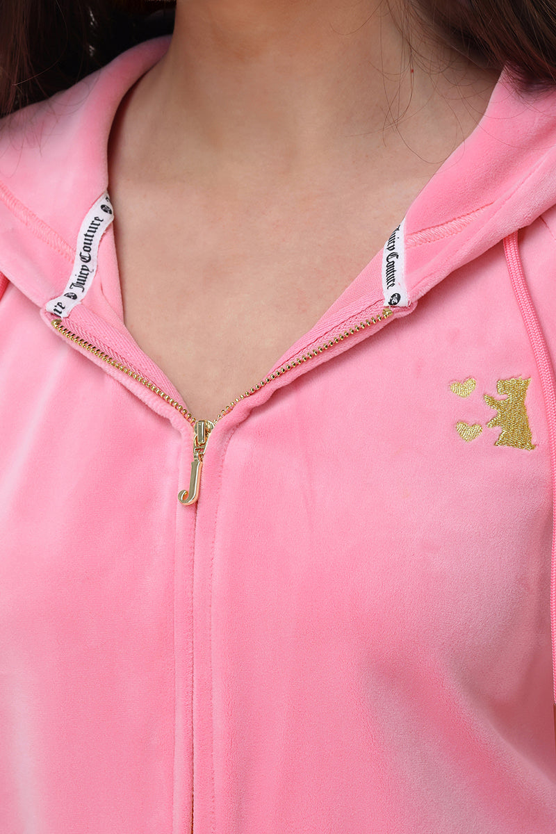 Heritage Stripe Bling Velour Zip Hoodie – Juicy Couture