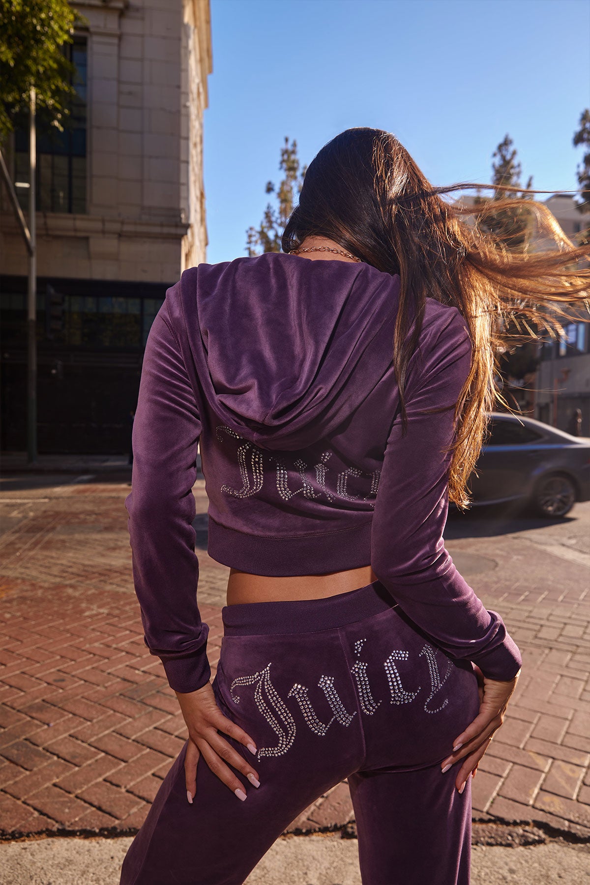 Vintage Velvet Crop Tracksuit Old Juicy Tracksuit Old School Juicy