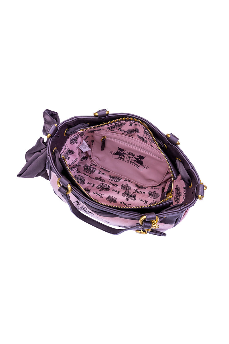 Juicy Couture パープル トートバッグ 💜 RARE JUICY COUTURE VIOLET/PURPLE VELOUR Crossbody Purse Mini