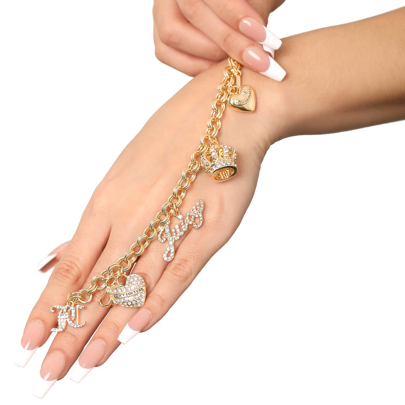 Charm Bracelet with Pave Accents - Juicy Couture