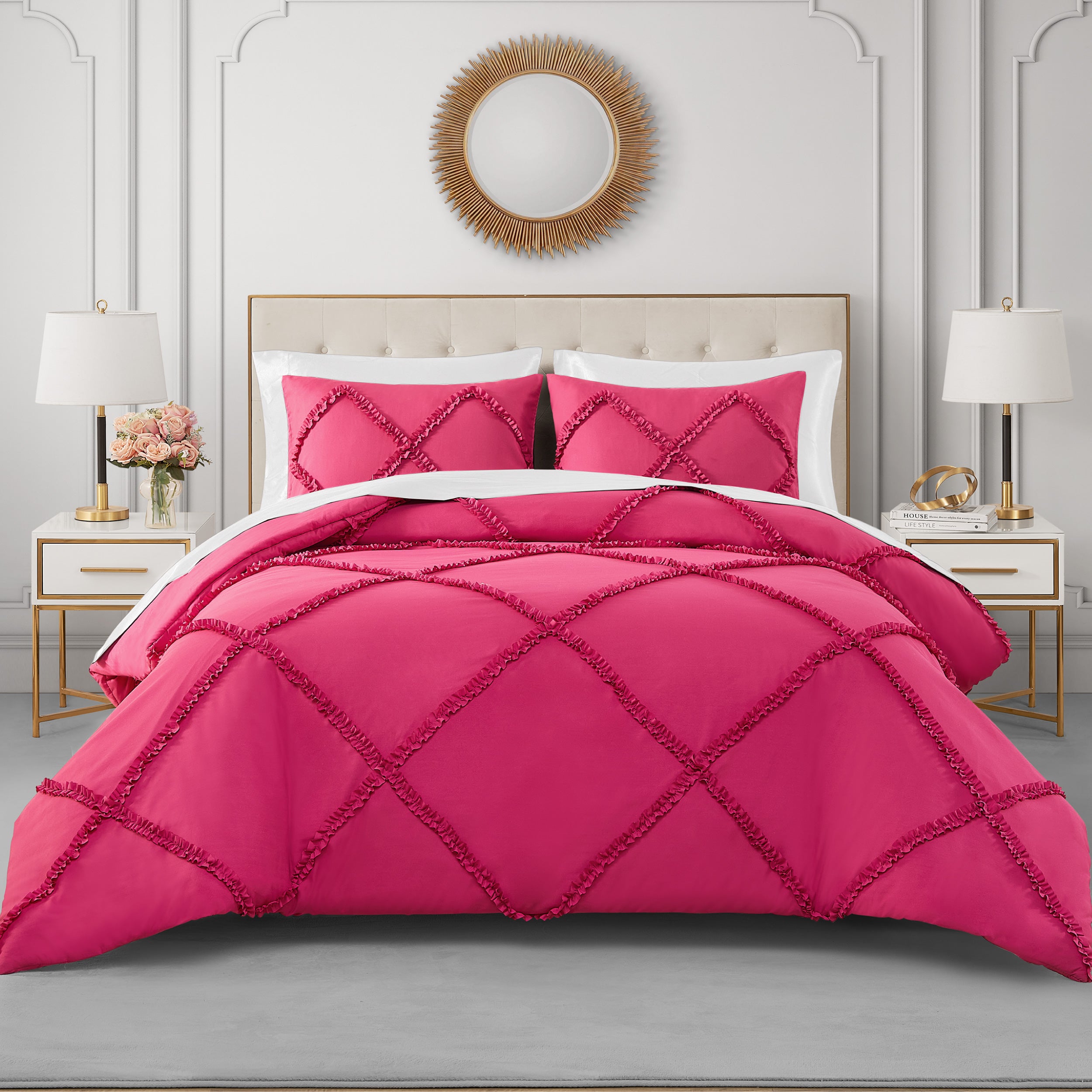 Diamond Ruffle Comforter Set Juicy Couture diamond-ruffle-comforter-set-juicy-couture
