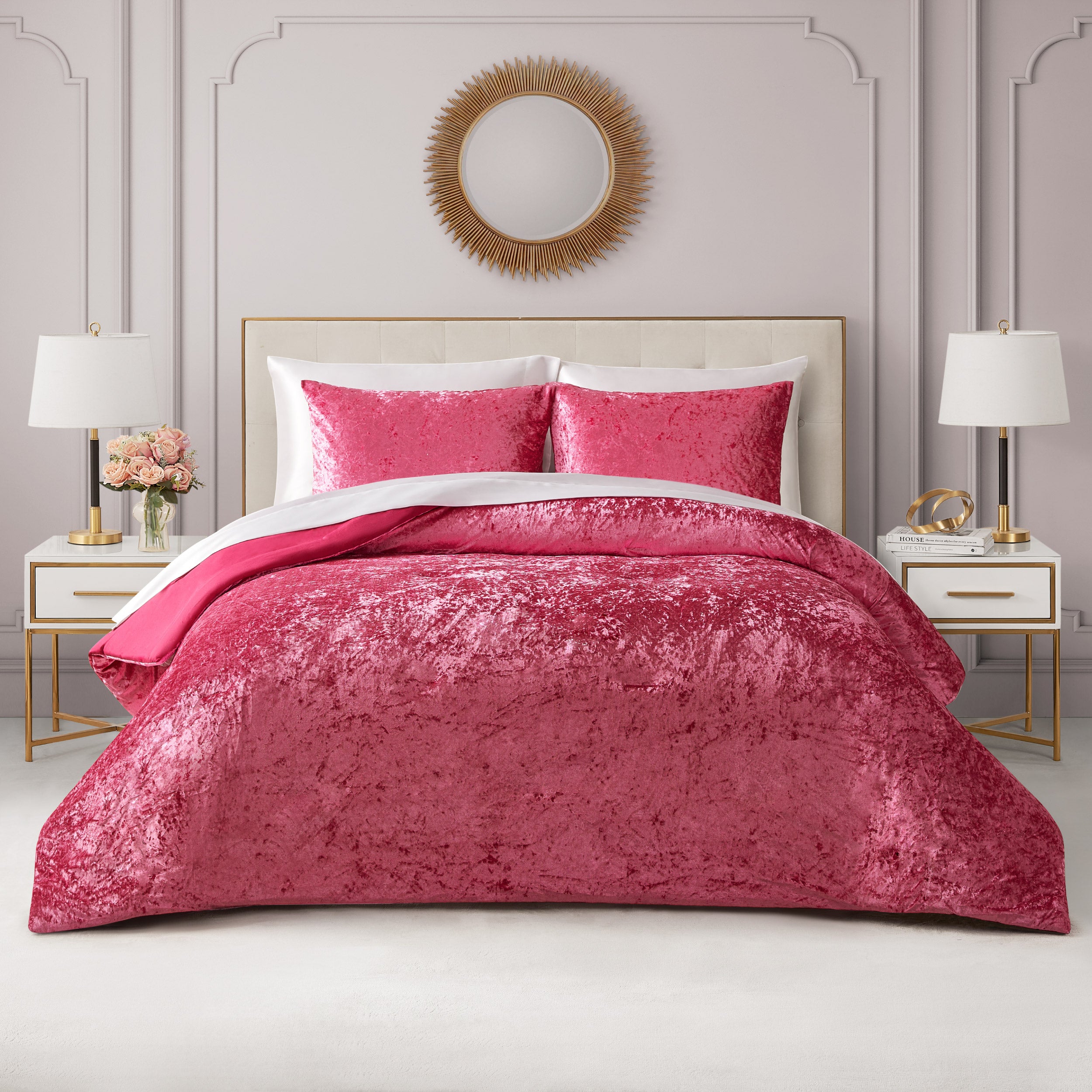 CUT hot orders pink glitter Crushed Velvet Blanket