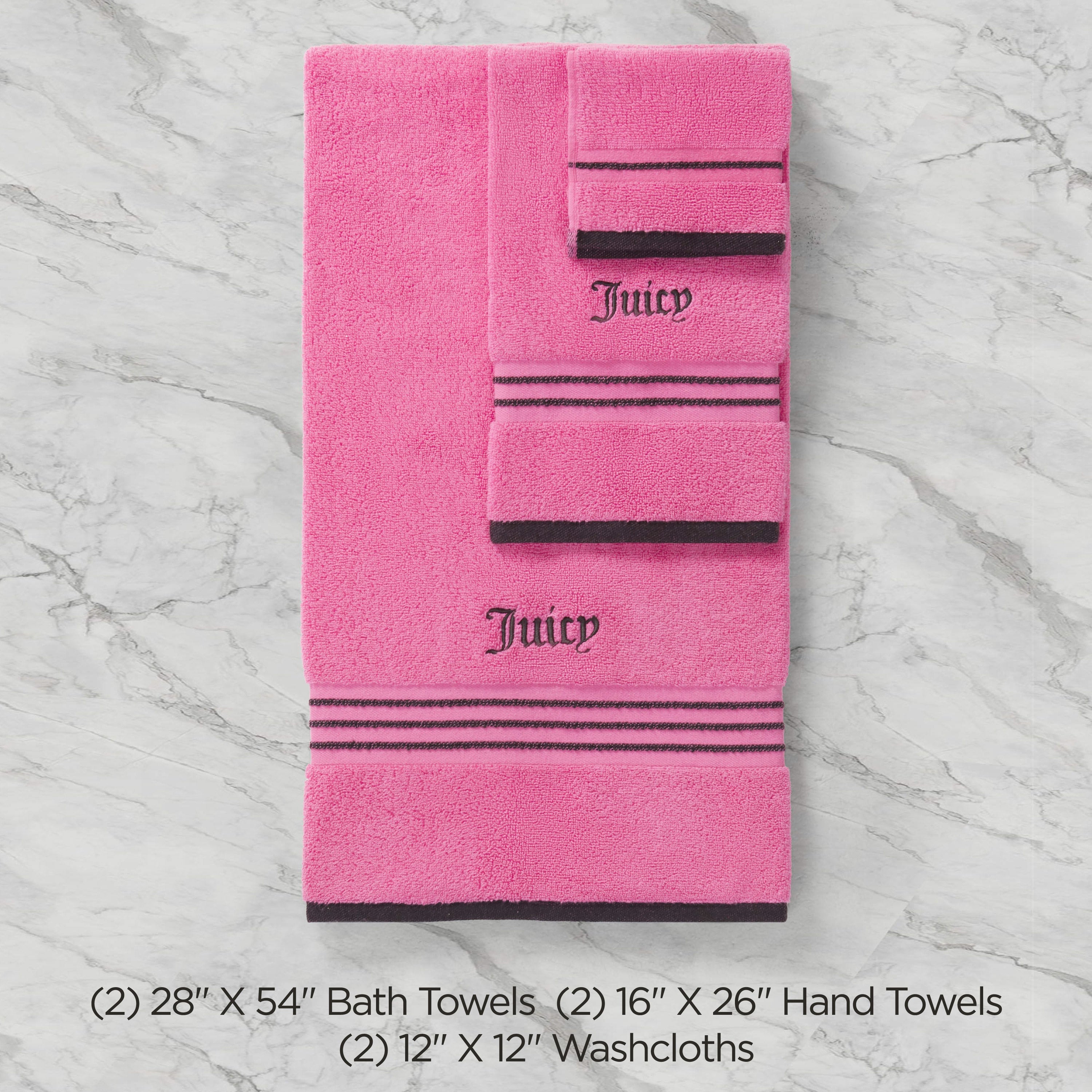 Neon Border Bath Towel Set - Juicy Couture