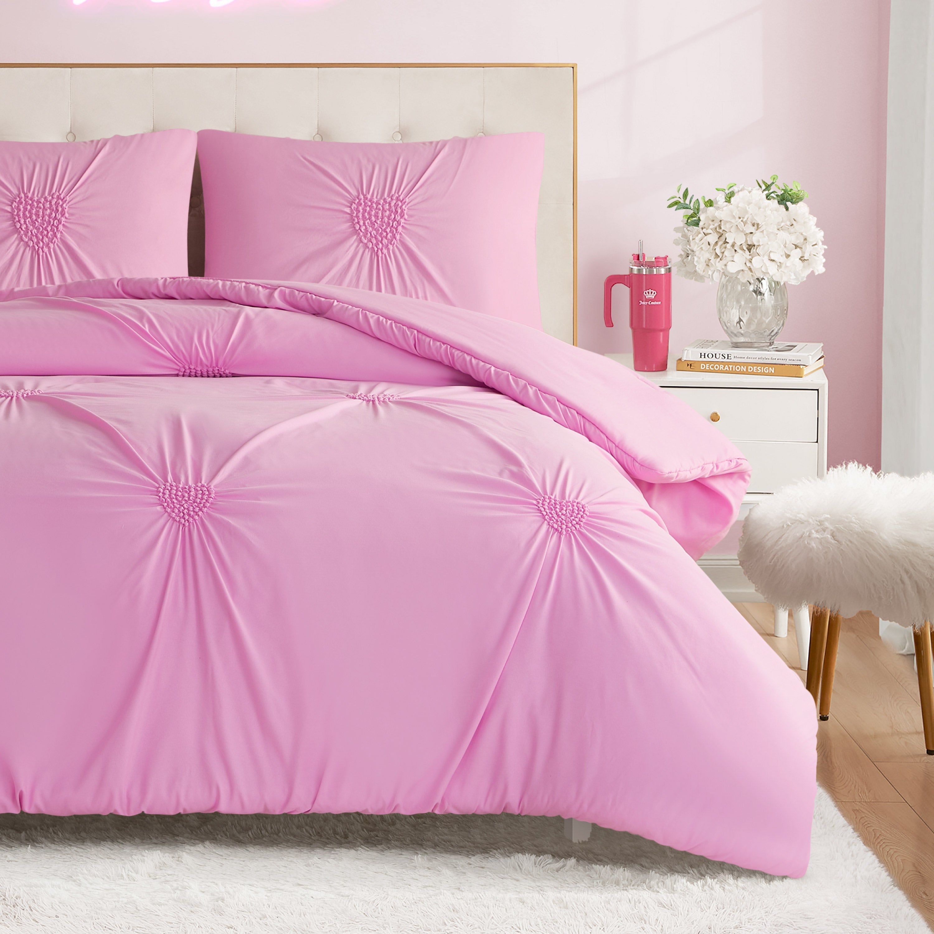 Amora Gathered Heart Comforter Set - Juicy Couture