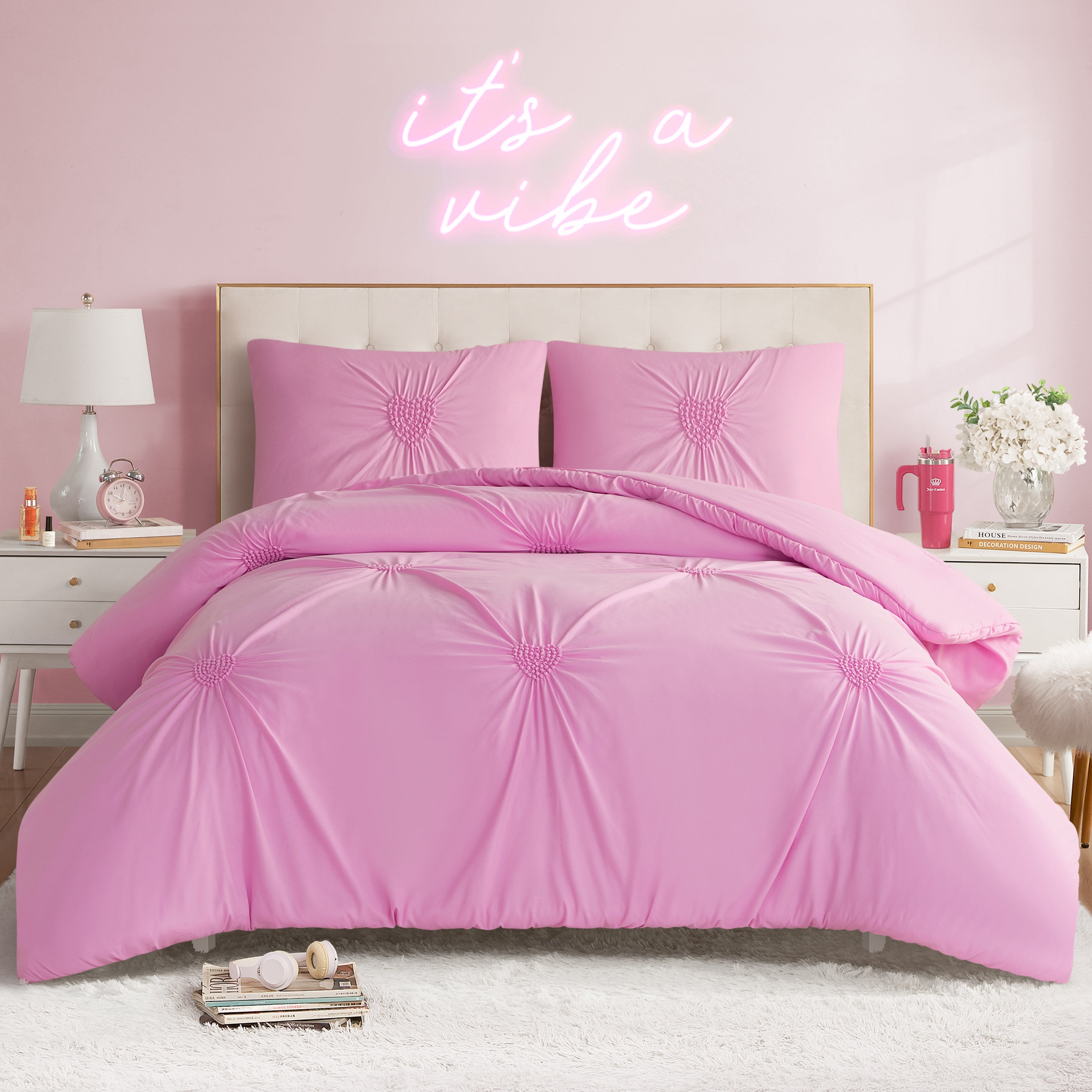 Amora Gathered Heart Comforter Set - Juicy Couture