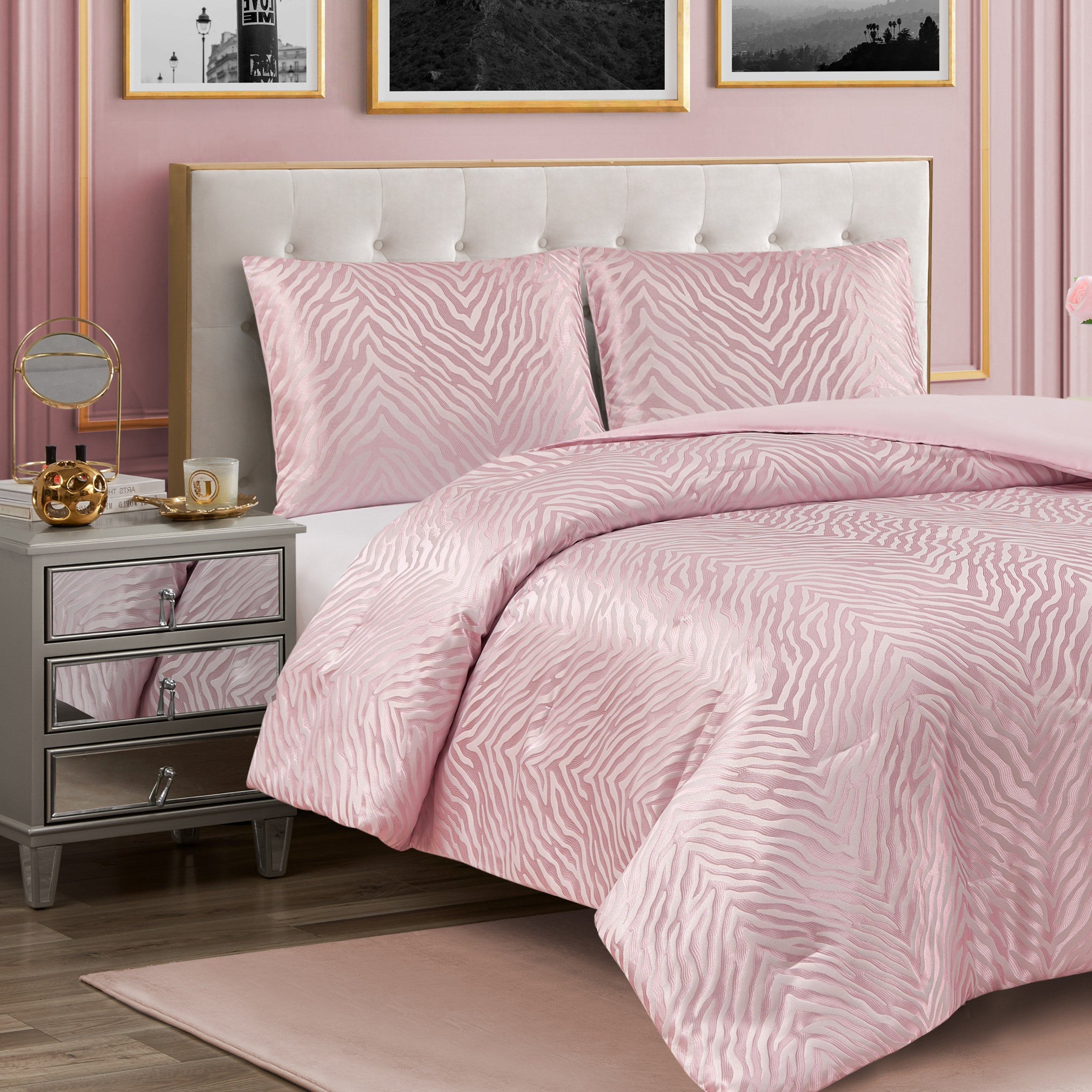 Sparkle Zebra Jacquard Comforter Set - Juicy Couture