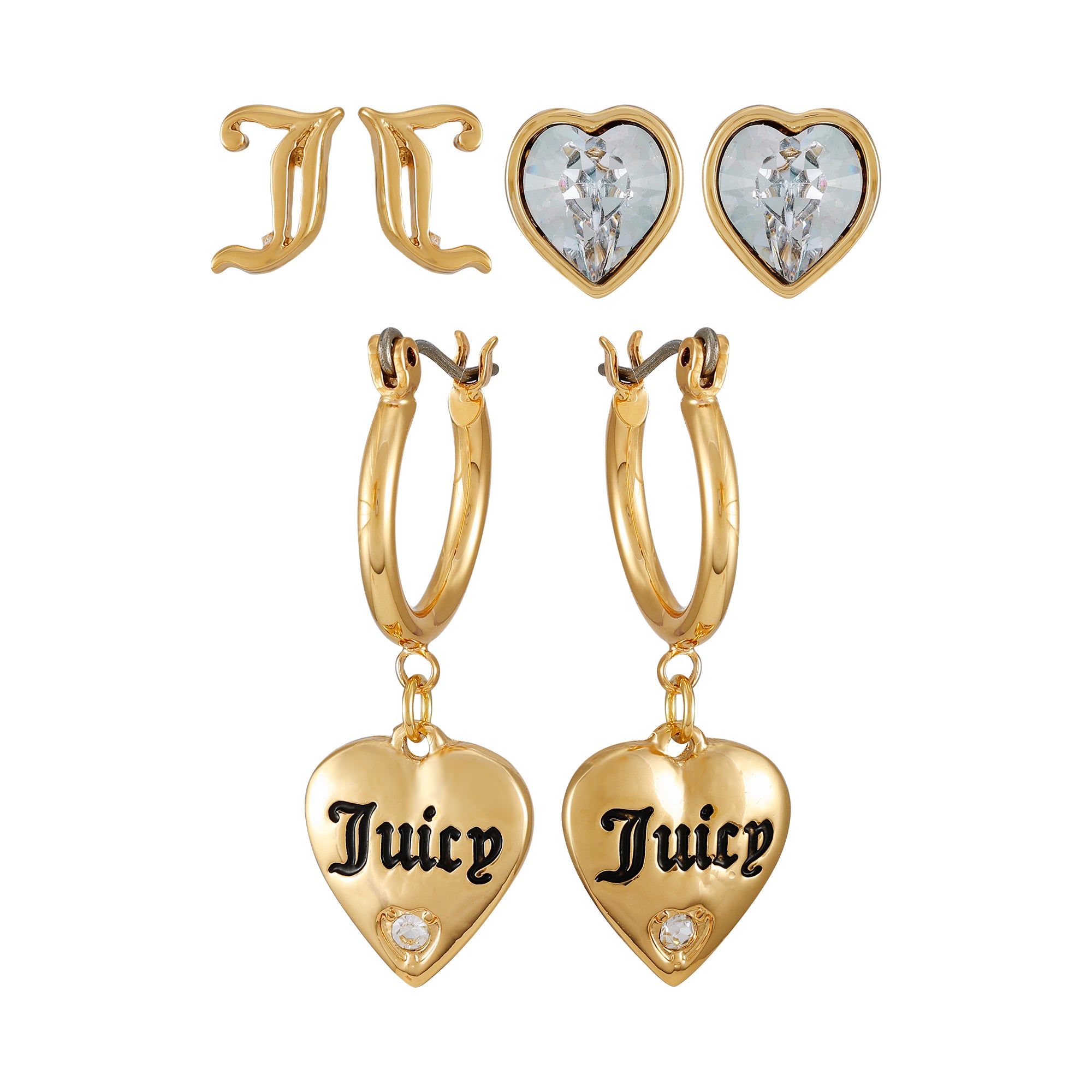 Studs and Small Hoop Trio Earrings Set | Juicy Couture