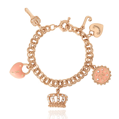 Pink Charm Bracelet with Pave Accents - Juicy Couture