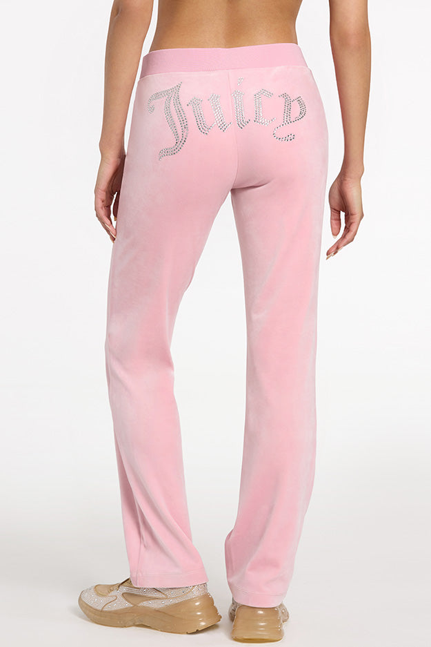 Juicy Couture Tina Pink Lounge Pants With Diamante Logo - Retro Star