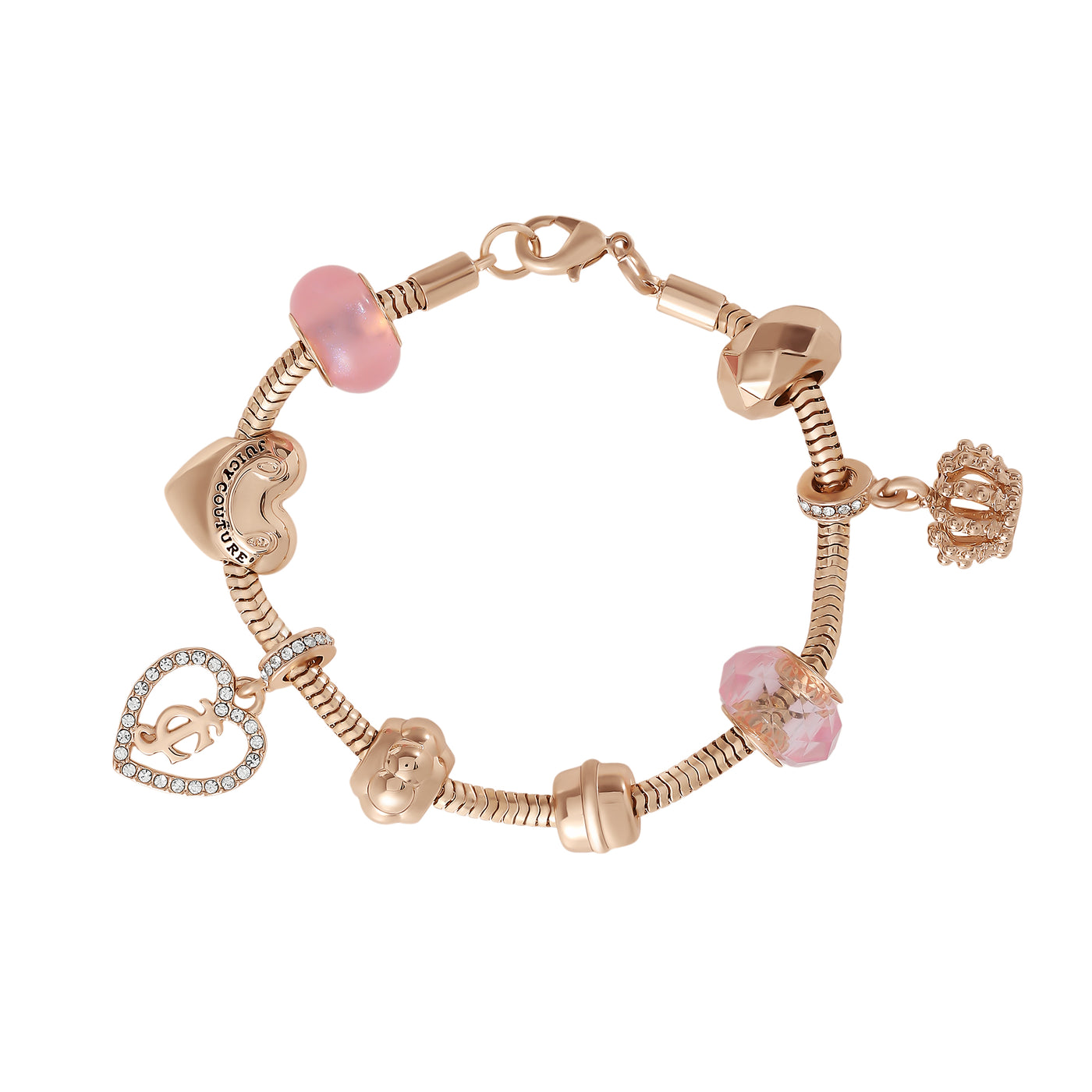 Multi‑Charm Beaded Chain Bracelet - Goldtone - Juicy Couture