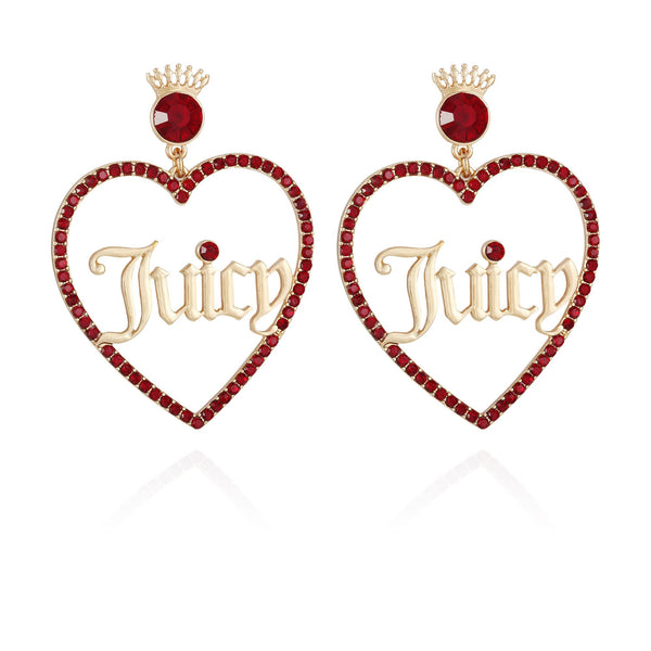 Heart Hoop Drop Earrings - Juicy Couture