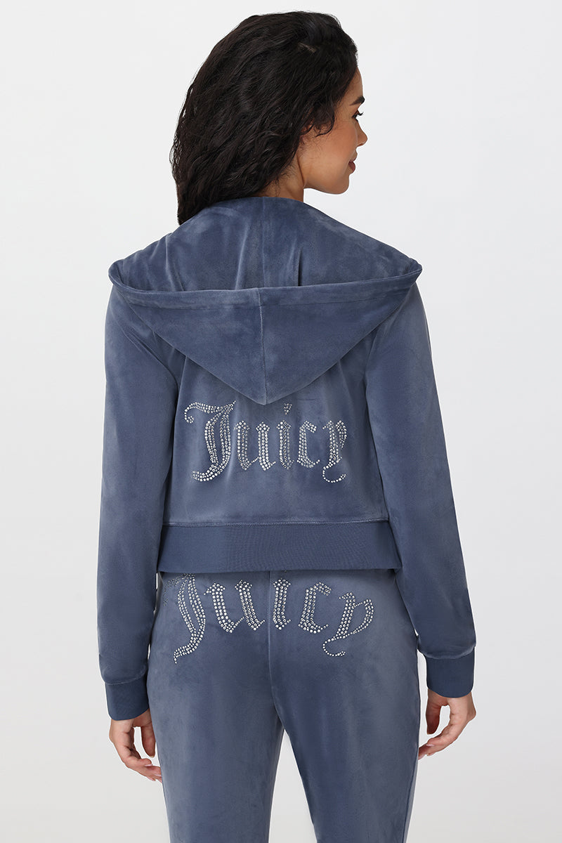 OG Big Bling Velour Hoodie - Juicy Couture
