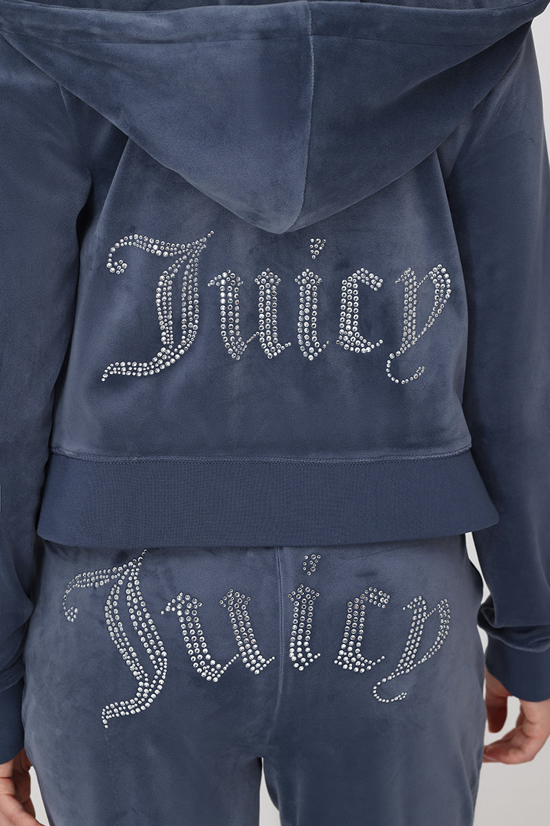 OG Big Bling Velour Hoodie - Juicy Couture