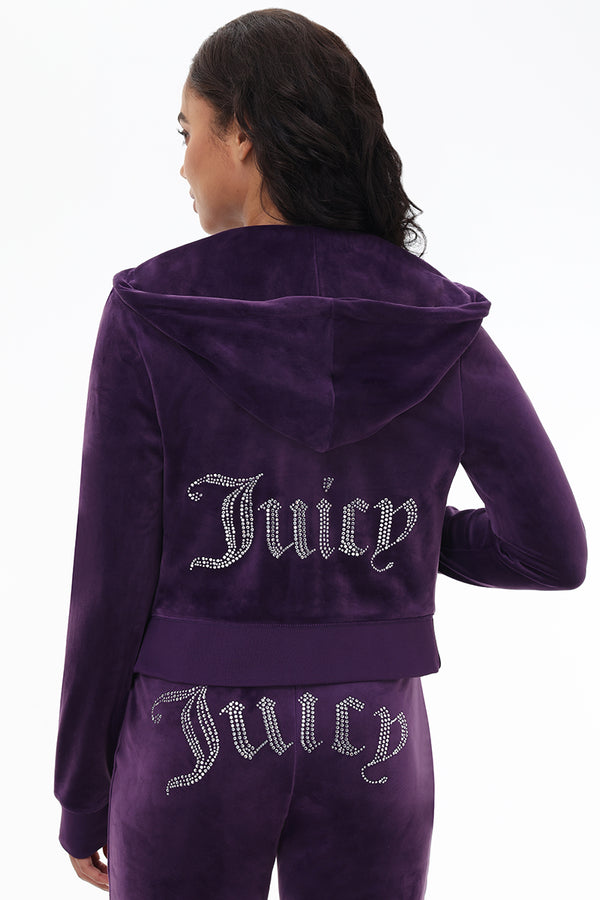 OG Big Bling Velour Hoodie - Juicy Couture