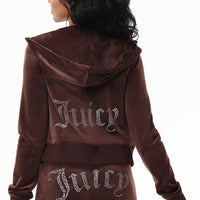 OG Big Bling Velour Hoodie - Juicy Couture