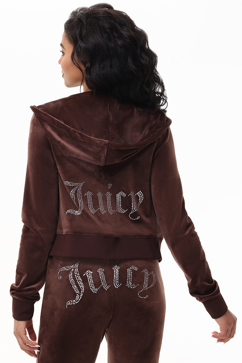 OG Big Bling Velour Hoodie - Juicy Couture