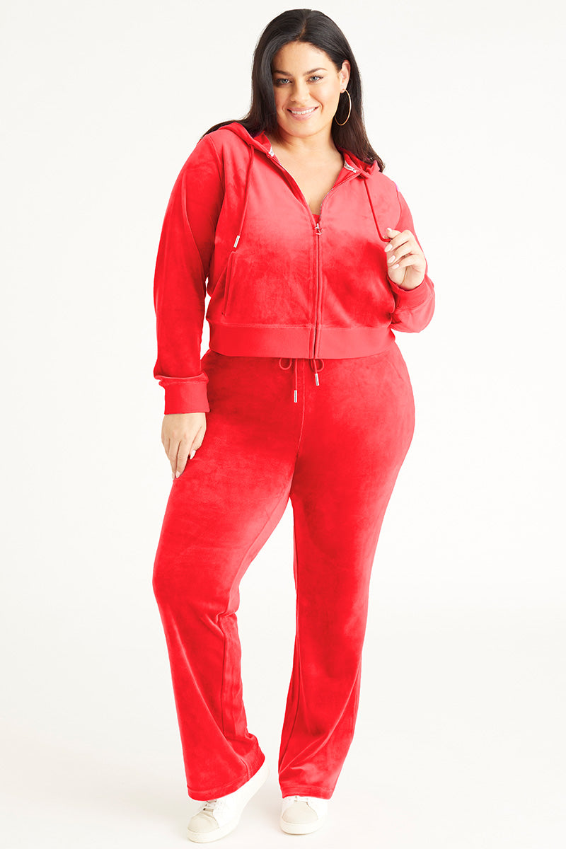 Plus-Size OG Big Bling Velour Hoodie - Juicy Couture