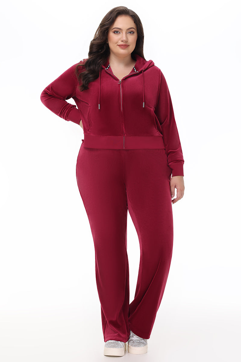 Plus-Size OG Big Bling Velour Hoodie - Juicy Couture