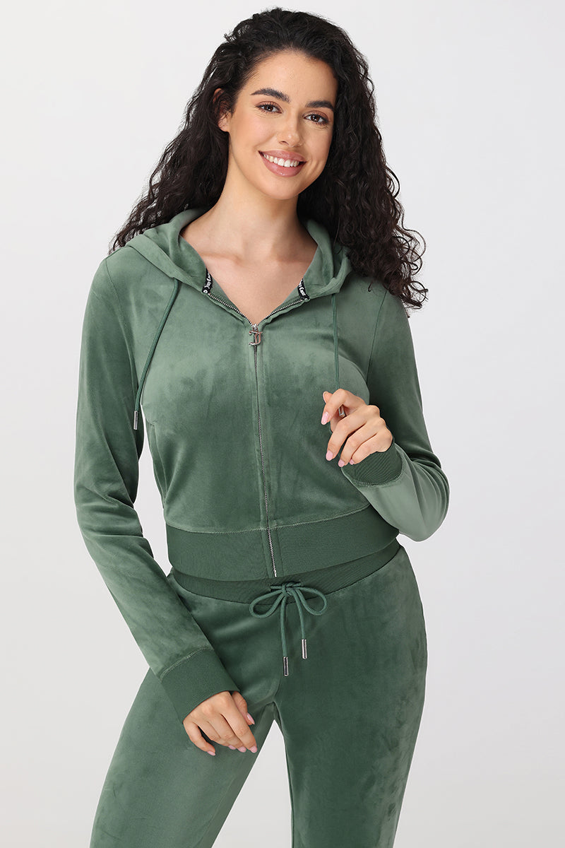 OG Big Bling Velour Hoodie - Juicy Couture