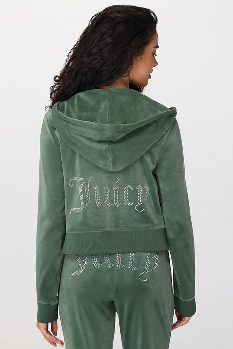 OG Big Bling Velour Hoodie - Juicy Couture