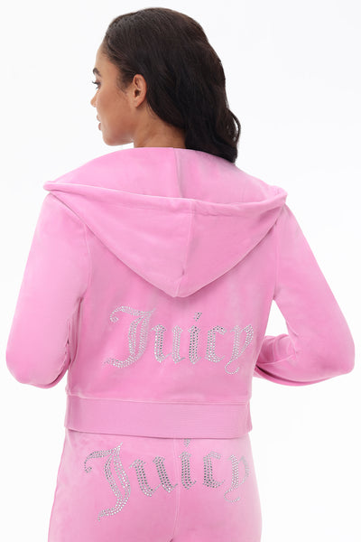 OG Big Bling Velour Hoodie - Juicy Couture