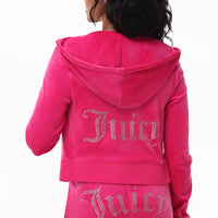 OG Big Bling Velour Hoodie - Juicy Couture