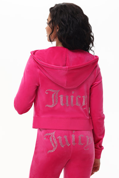 OG Big Bling Velour Hoodie Juicy Couture