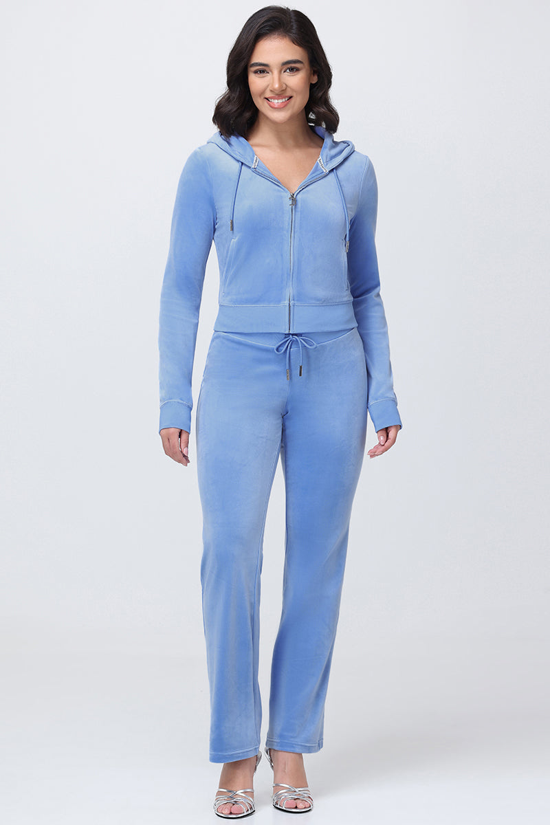 OG Big Bling Velour Hoodie - Granada Sky - Vince Camuto