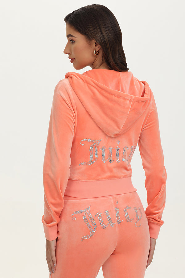 OG Big Bling Velour Hoodie - Juicy Couture