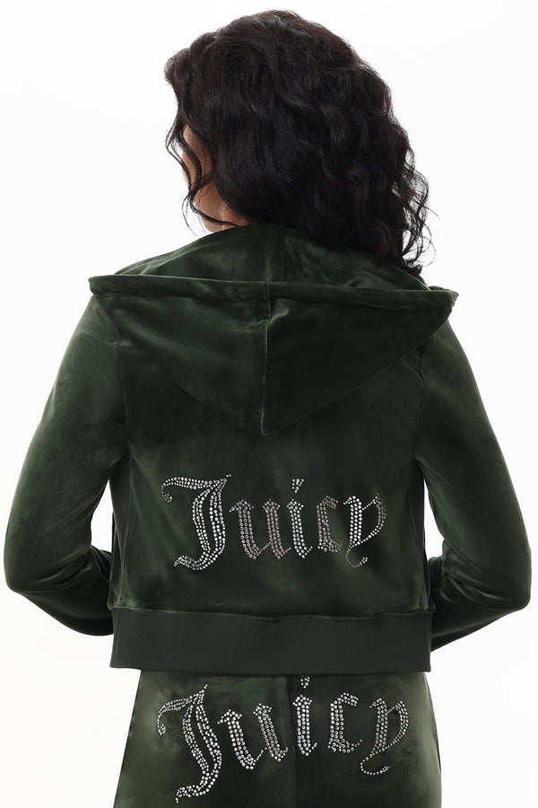 OG Big Bling Velour Hoodie - Juicy Couture