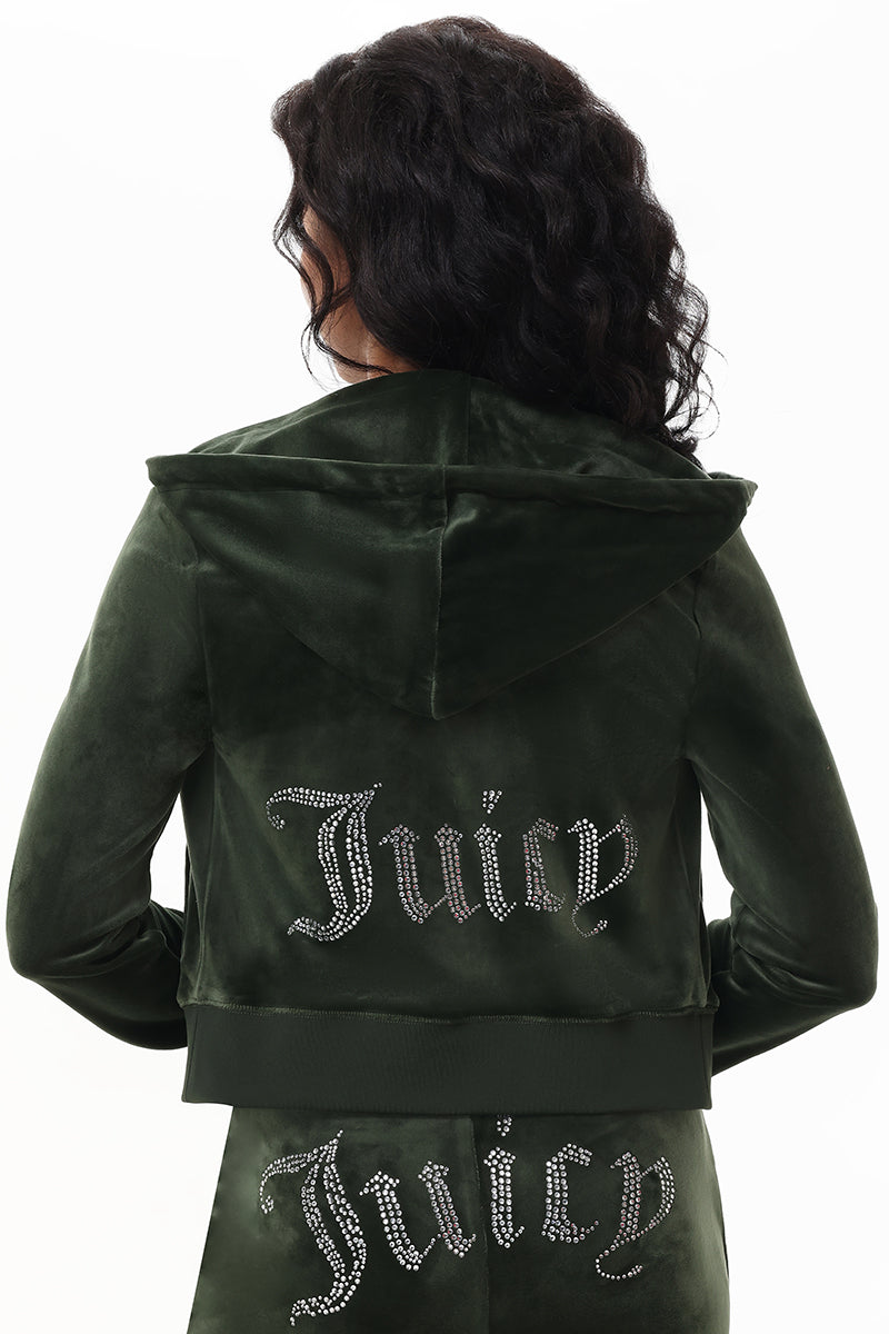 OG Big Bling Velour Hoodie - Juicy Couture