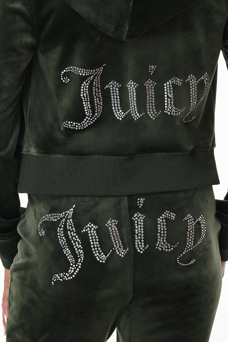 OG Big Bling Velour Hoodie - Juicy Couture